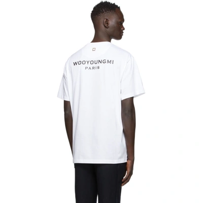 Shop Wooyoungmi White Logo T-shirt In 701w White