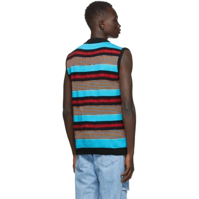 Shop Agr Ssense Exclusive Multicolor Mohair Vest In Blu/red/blk