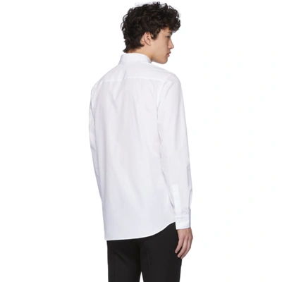 Shop Givenchy White Logo Tape Shirt In 100 White