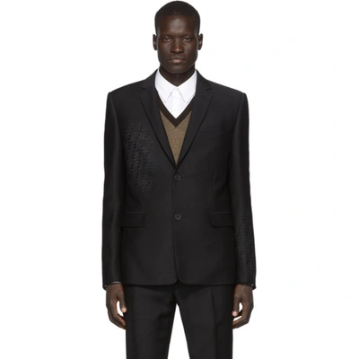 Shop Fendi Black 'forever ' Faded Blazer In F0qa1 Black