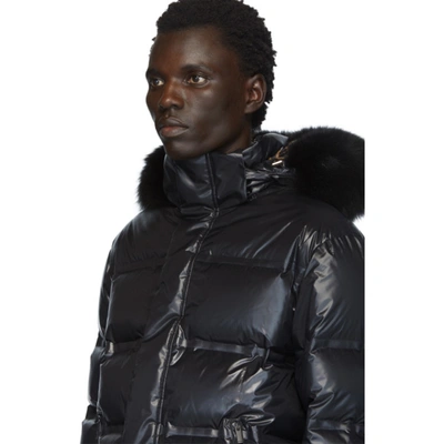 Shop Fendi Black Down Hooded Jacket In F0gme Black