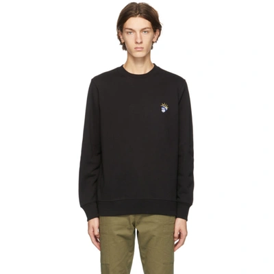 Shop Ps By Paul Smith Black & Blue Angel Monkey Sweatshirt In 79 Black