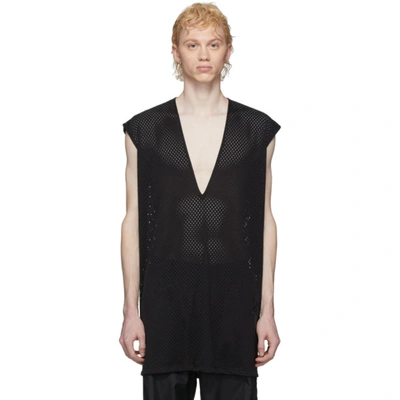 Shop Rick Owens Black Champion Edition Mesh Dylan T-shirt In 09 Blk