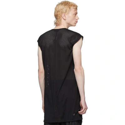 Shop Rick Owens Black Champion Edition Mesh Dylan T-shirt In 09 Blk