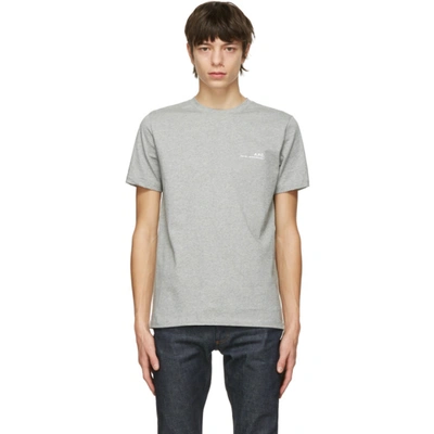 Shop Apc Grey Item T-shirt In Pla Hthrgry