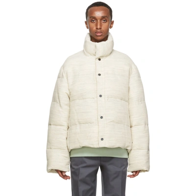 Shop Jacquemus Beige 'la Doudoune' Blouson Coat