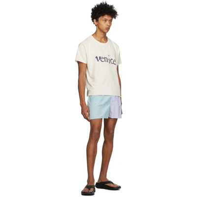 Shop Erl Off-white Venice T-shirt In Cream