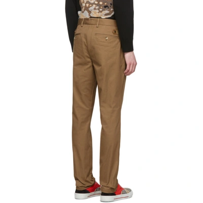 Shop Burberry Brown Classic Trousers In Warm Walnut