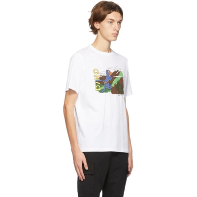 Shop Ps By Paul Smith White Dino Climb T-shirt In White 1