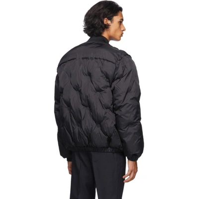 Shop Maison Margiela Black Puffer Jacket In 900 Black