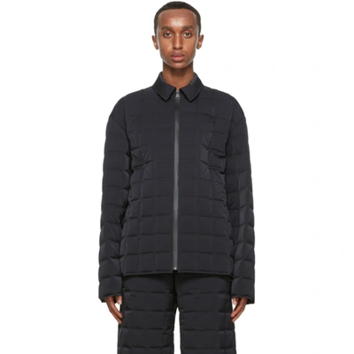 Shop Bottega Veneta Black Press Weave Shirt Jacket In 1000 Black