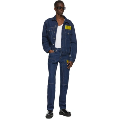 Shop Helmut Lang Indigo Industry Masc Lo Utility Jeans In Acc Rinse