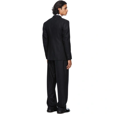 Shop Maison Margiela Black Wool Suit In 002f Blkstr