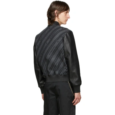 Shop Givenchy Black Chain Bomber Jacket In 001-black