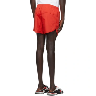 Shop Balenciaga Red Nylon Running Shorts In 6010masai