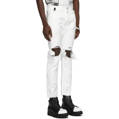 Shop Takahiromiyashita The Soloist White Grunge Jeans