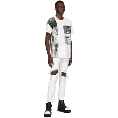 Shop Takahiromiyashita The Soloist White Grunge Jeans