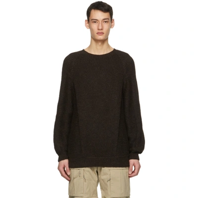 Shop Acronym Brown Hand Knit Air Jet Sweater In Braun