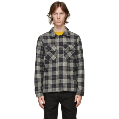 Shop Naked And Famous Grey Check Work Shirt