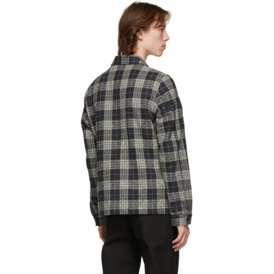 Shop Naked And Famous Grey Check Work Shirt