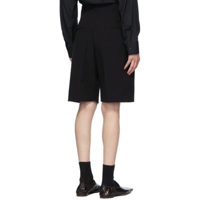 Shop Bottega Veneta Black Technical Canvas Shorts In 1000 Black