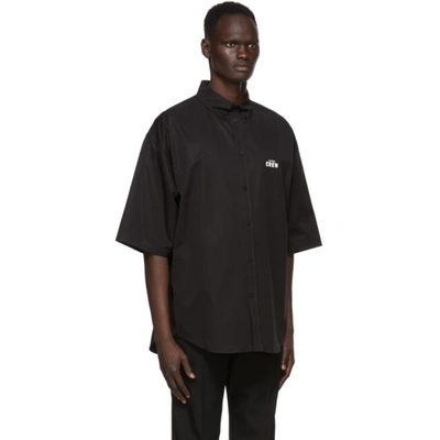 Shop Balenciaga Black 'crew' Short Sleeve Shirt