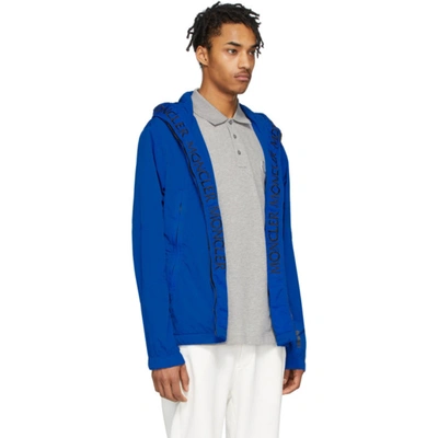 Shop Moncler Blue Windbreaker Jacket In 73l Blue