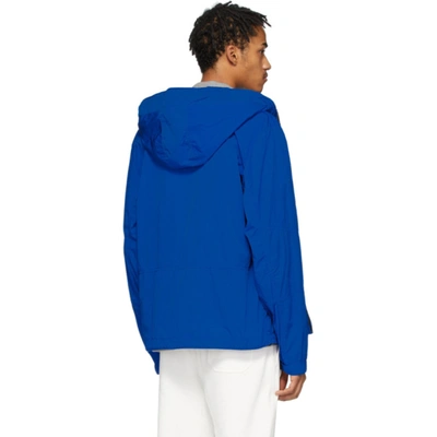 Shop Moncler Blue Windbreaker Jacket In 73l Blue