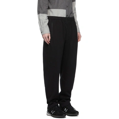Shop Engineered Garments Black Fleece Lounge Pants In Nl034 Black