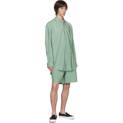 Shop Sies Marjan Green Reflective Sterling Shorts In Leek