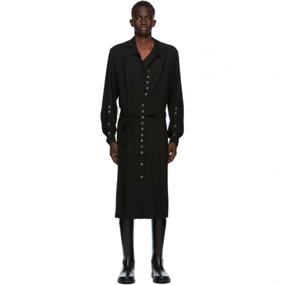 Shop Ann Demeulemeester Ssense Exclusive Black God Of Wild Pippa Shirt Dress In 099 Black