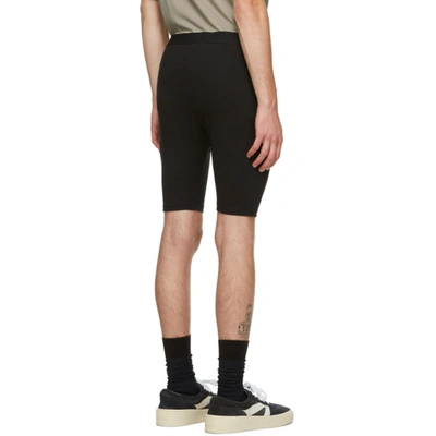 Shop Essentials Black Athletic Bike Shorts In Black Refle