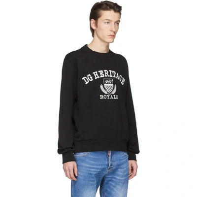 Shop Dolce & Gabbana Black 'heritage' Sweatshirt