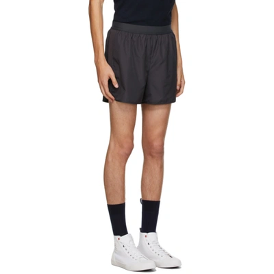 Shop Thom Browne Grey Flyweight Tech 4-bar Running Shorts In 015 Charcoa