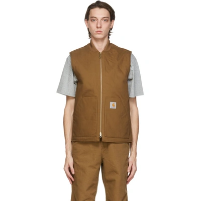 Shop Carhartt Brown Rigid Vest In Hz01 Brown
