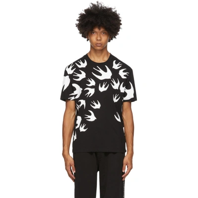 Shop Mcq By Alexander Mcqueen Black Mcq Swallow T-shirt In 1000 Black