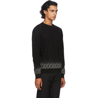 Shop Fendi Black Degrade 'forever ' Sweater In F0qa1 Black