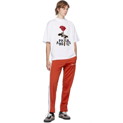 PALM ANGELS 白色 RED ROSE BOXY T 恤