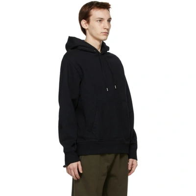 Shop Helmut Lang Black Strap Hoodie In Basalt Black