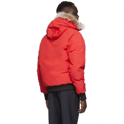 Shop Canada Goose Red Down Chilliwack Bomber Jacket