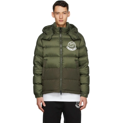 Shop Moncler Genius 2 Moncler 1952 Green Undefeated Edition Down Arensky Jacket In 833 Armygre