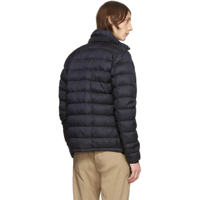 Shop Moncler Navy Down Garment-dyed Octavien Jacket In 776 Navy Gr