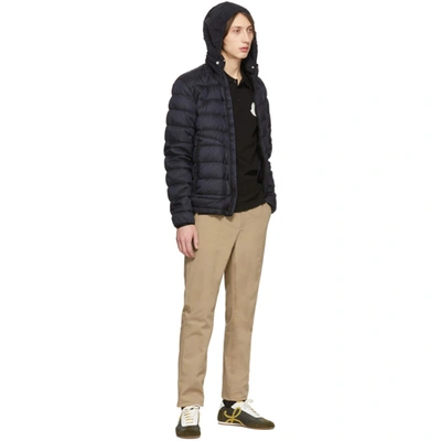 Shop Moncler Navy Down Garment-dyed Octavien Jacket In 776 Navy Gr