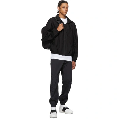 Shop Marcelo Burlon County Of Milan Black Cross Bomber Lounge Pants In Black Black