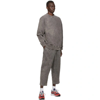 Shop N.hoolywood Grey Faded Sweatshirt In Charcoal