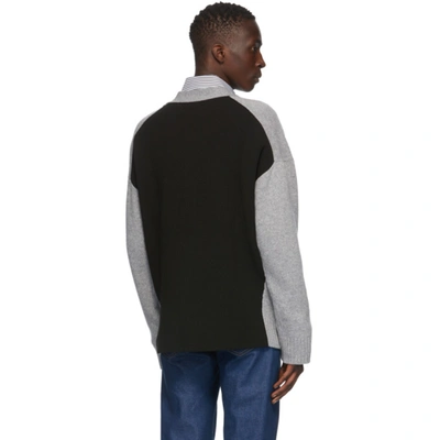 Shop Opening Ceremony Grey Wool & Cashmere Cardigan In Grey Melang