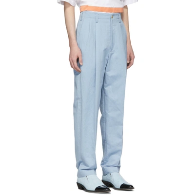 Shop Haider Ackermann Blue High-waist Trousers