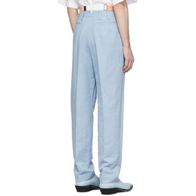 Shop Haider Ackermann Blue High-waist Trousers