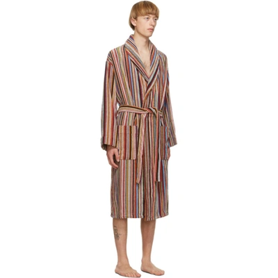 Shop Paul Smith Multicolor Multi Stripe Robe In 92 Stripe