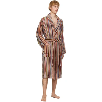 Shop Paul Smith Multicolor Multi Stripe Robe In 92 Stripe